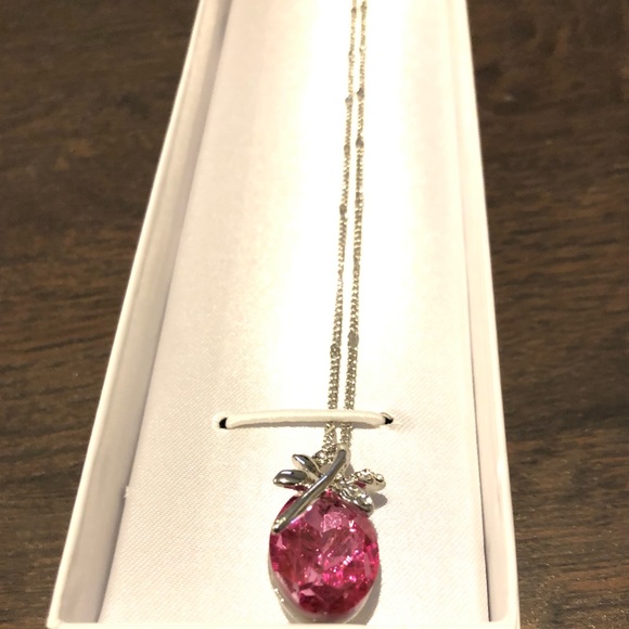 Dragonfly 925 Sterling silver w/ crystal pendant - Picture 1 of 3